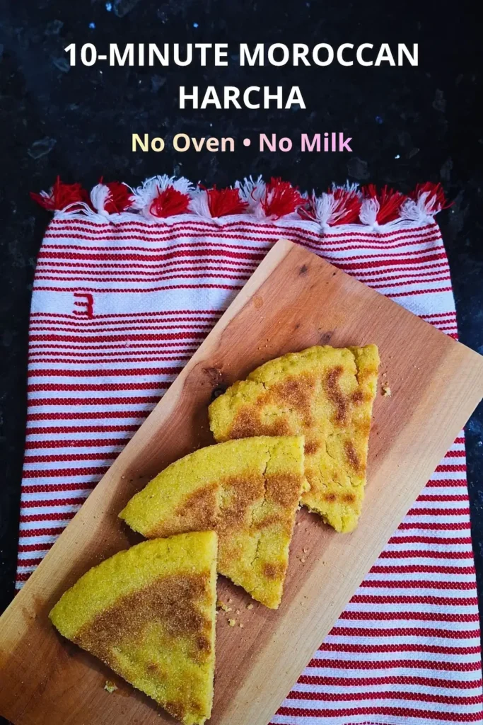 Easy Moroccan Harcha Recipe (No Milk) Pinterest Pin