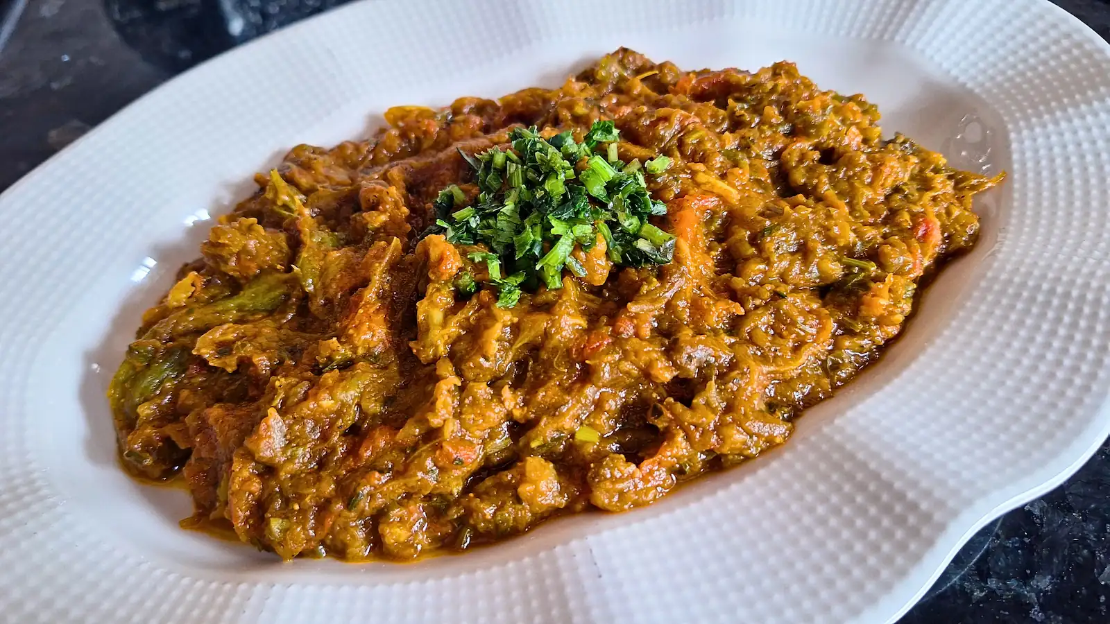 Authentic Moroccan Zaalouk (Smoky Roasted Eggplant Dip)